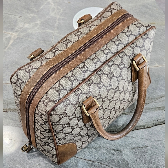 Vintage Gucci Plus GG Supreme Satchel Top Handle Bag 1980s - Picture 17 of 17